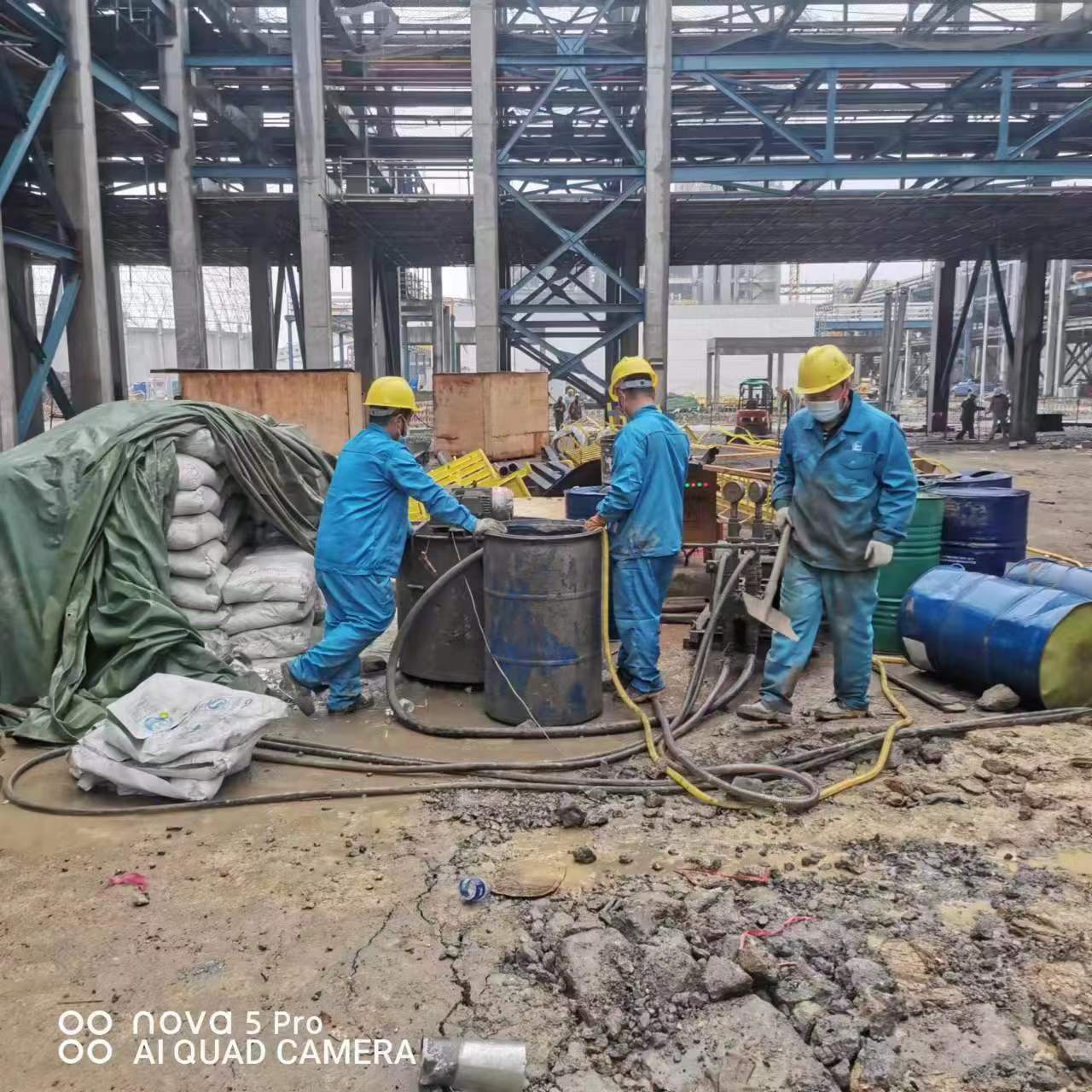彭山设备基础下沉沉降注浆加固施工